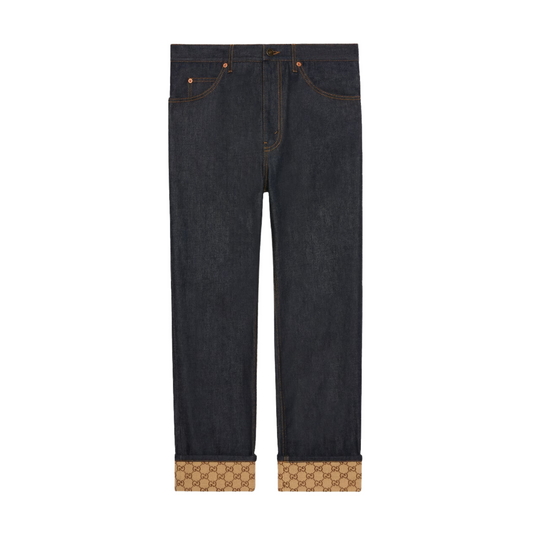 GUCCI DENIM PANT WITH CUFFS