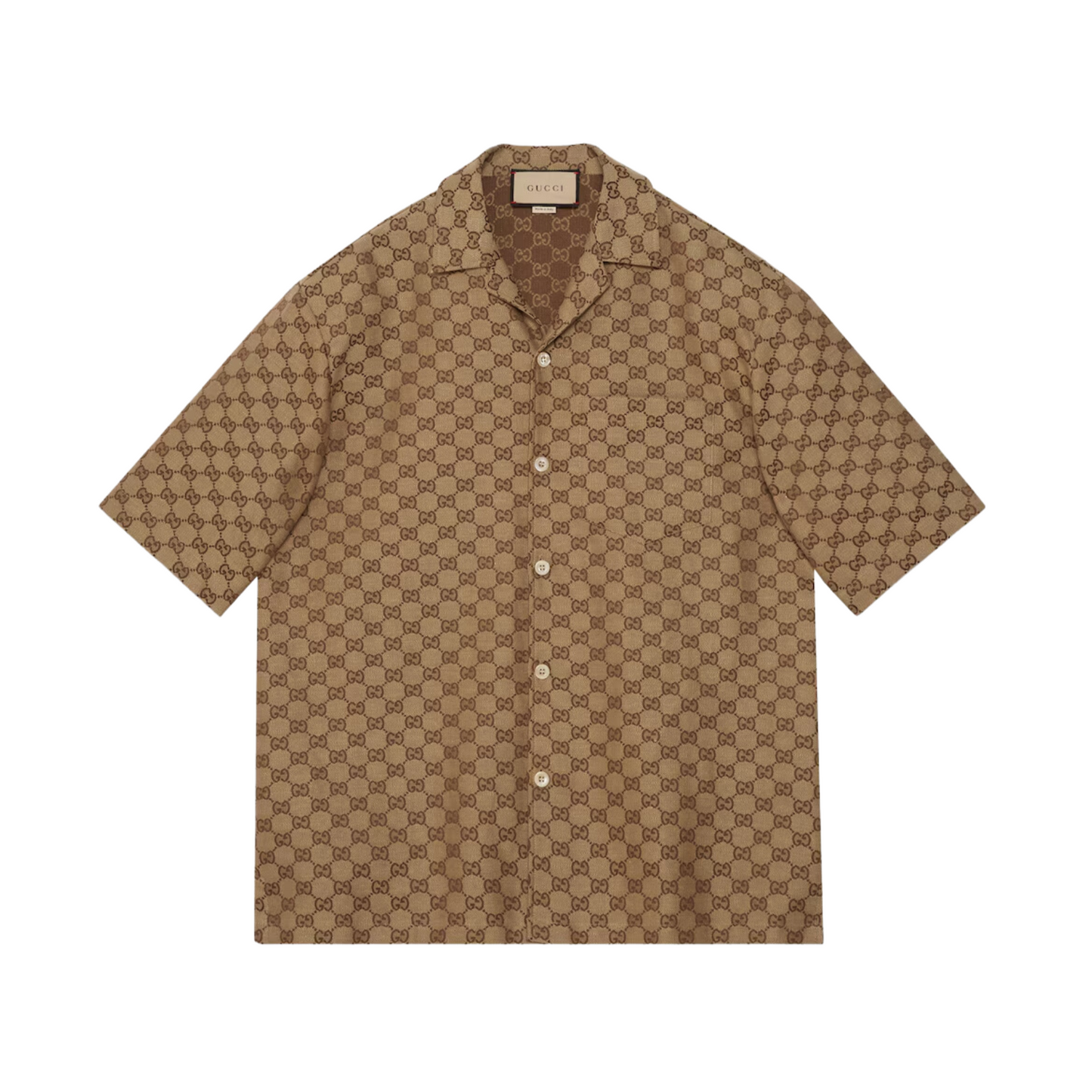 GUCCI GG LINEN BLEND CANVAS SHIRT