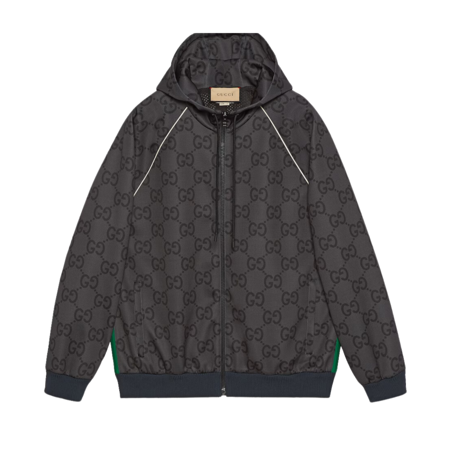 GUCCI JUMBO GG ZIP JACKET WITH WEB