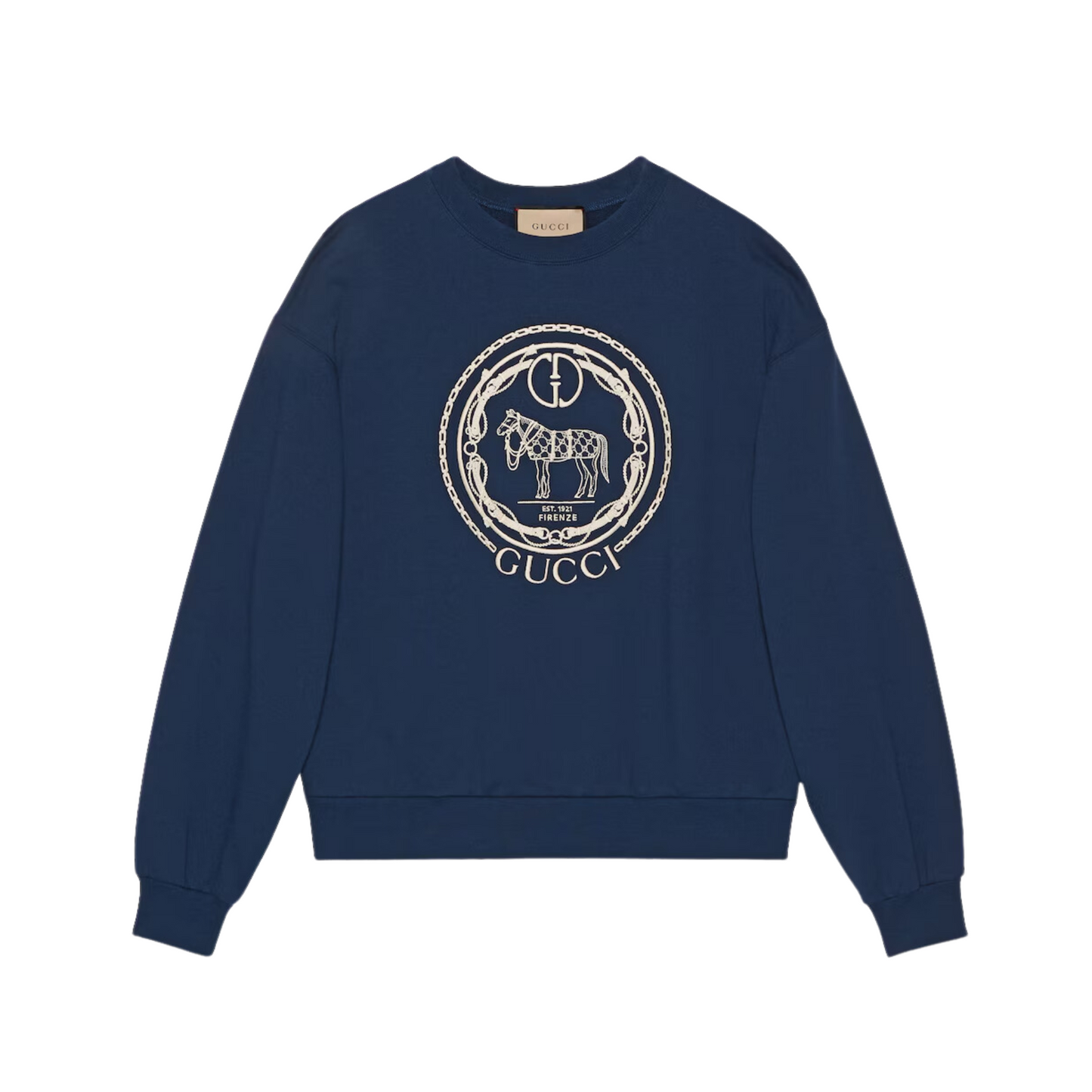 GUCCI COTTON JERSEY SWEATSHIRT WITH EMBROIDERY