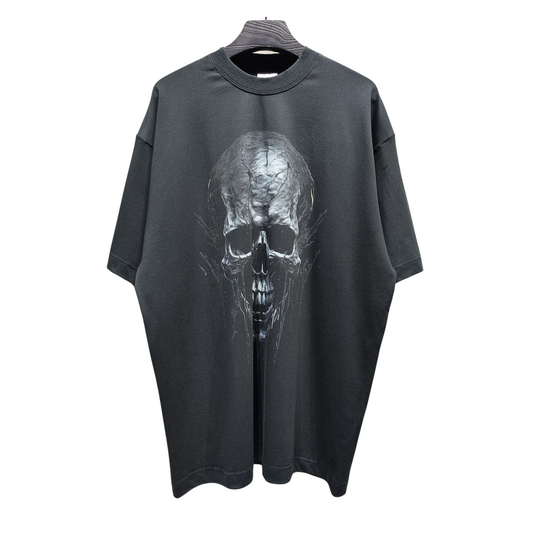 VETEMENTS Black Skull Metal T-Shirt