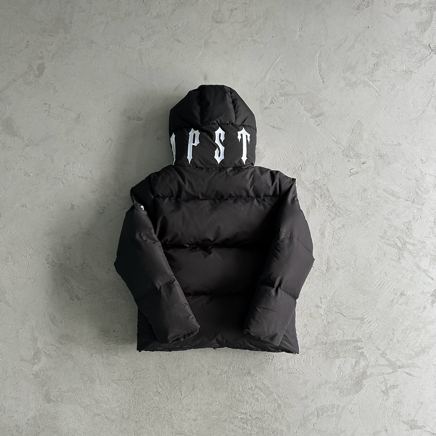 TRAPSTAR IRONGATE COLLAR PUFFER JACKET - BLACK