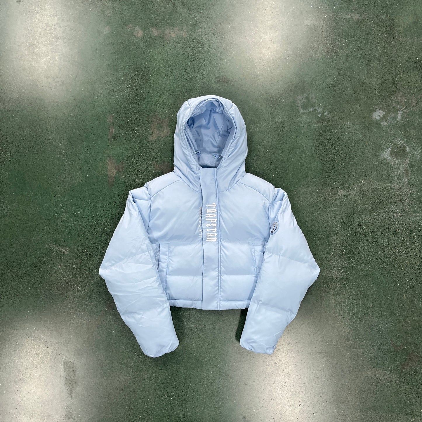 TRAPSTAR WOMEN’S DECODED 2.0 HOODED PUFFER - ICE BLUE