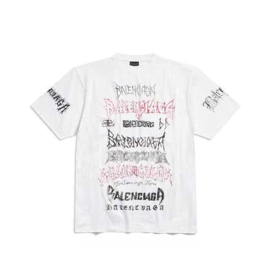 BALENCIAGA DIY METAL T-SHIRT LARGE FIT IN WHITE