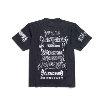 BALENCIAGA DIY METAL T-SHIRT LARGE FIT IN BLACK