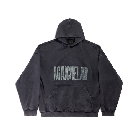 BALENCIAGA MEN'S AGAICNELAB HOODIE LARGE FIT IN BLACK