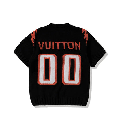 Louis Vuitton Virgil Abloh CHUNKY INTARSIA FOOTBALL T-SHIRT