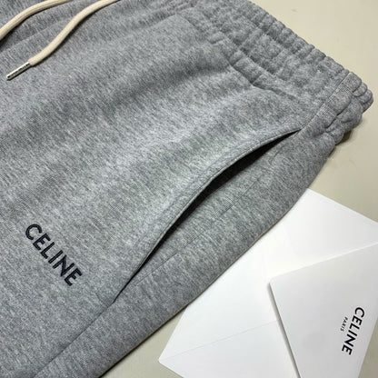 CELINE EMBROIDERED TRACK PANTS IN COTTON