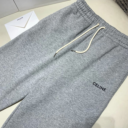 CELINE EMBROIDERED TRACK PANTS IN COTTON