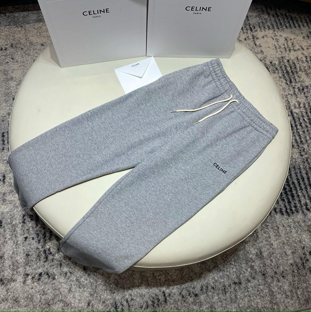 CELINE EMBROIDERED TRACK PANTS IN COTTON