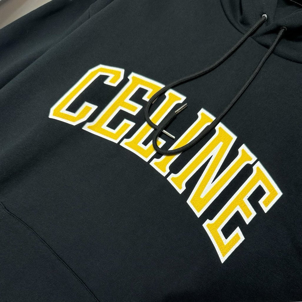 CELINE LOOSE HOODIE IN COTTON FLEECE