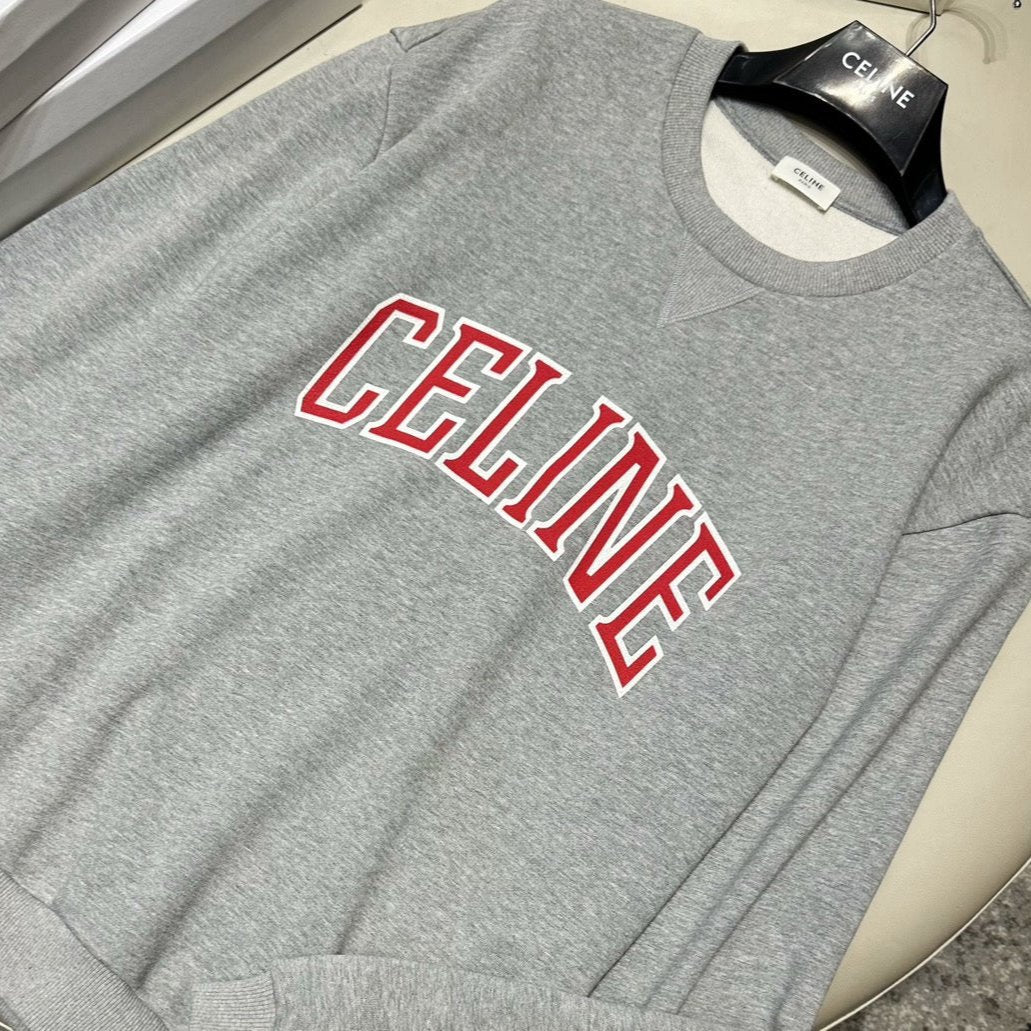 CELINE LOOSE SWEATSHIRT IN COTTON FLEECE