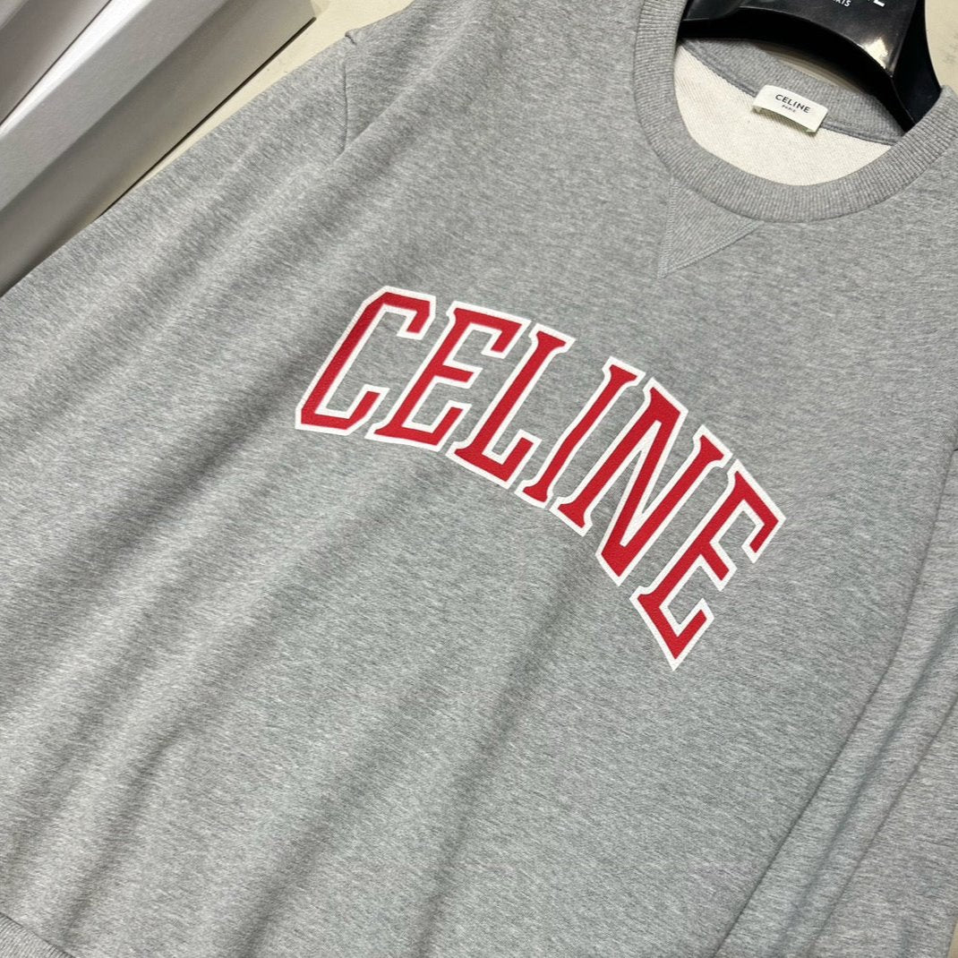 CELINE LOOSE SWEATSHIRT IN COTTON FLEECE