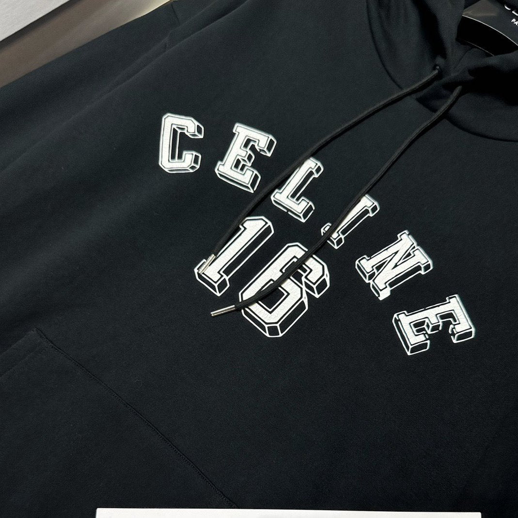 CELINE 16 LOOSE HOODIE IN COTTON FLEECE