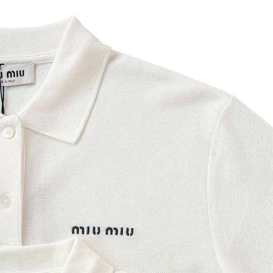 Miu Miu Cotton Piqué Polo Shirt