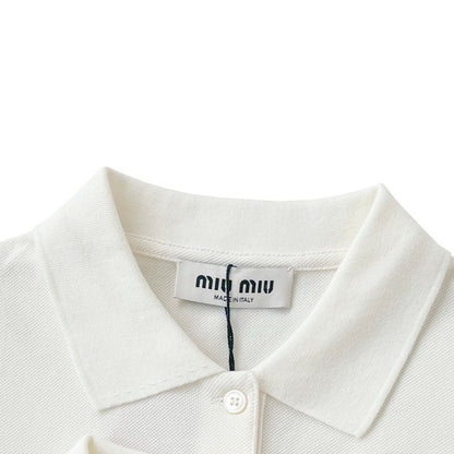 Miu Miu Cotton Piqué Polo Shirt