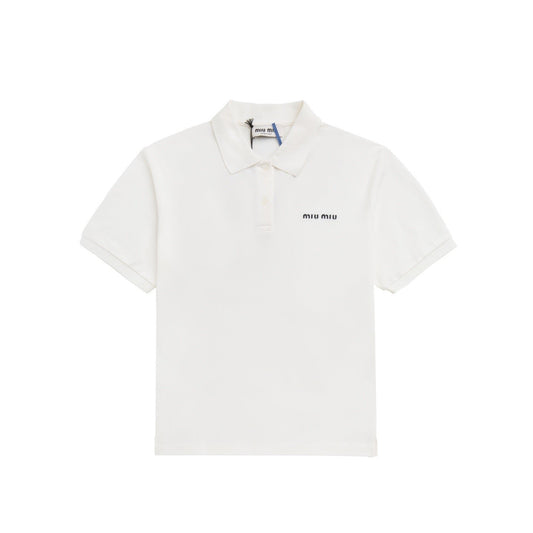 Miu Miu Cotton Piqué Polo Shirt