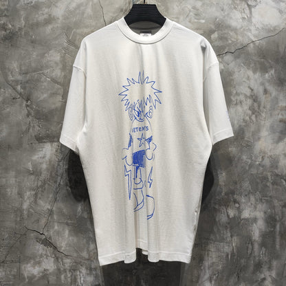 VETEMENTS White Drawing T-Shirt