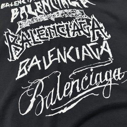 BALENCIAGA DIY METAL T-SHIRT LARGE FIT IN BLACK