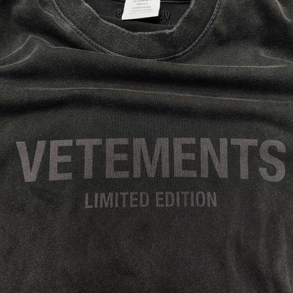 VETEMENTS Black 'Limited Edition' T-Shirt