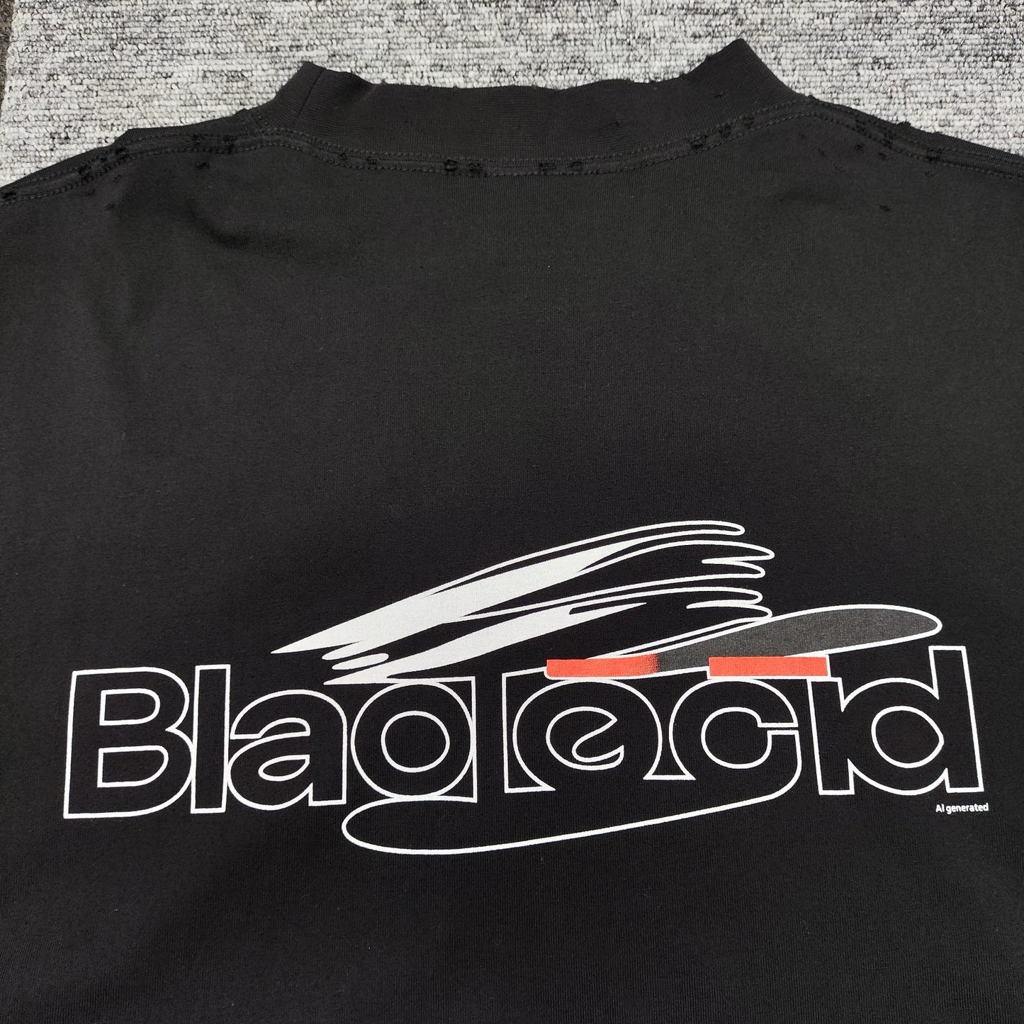 BALENCIAGA Black AI Generated T-Shirt