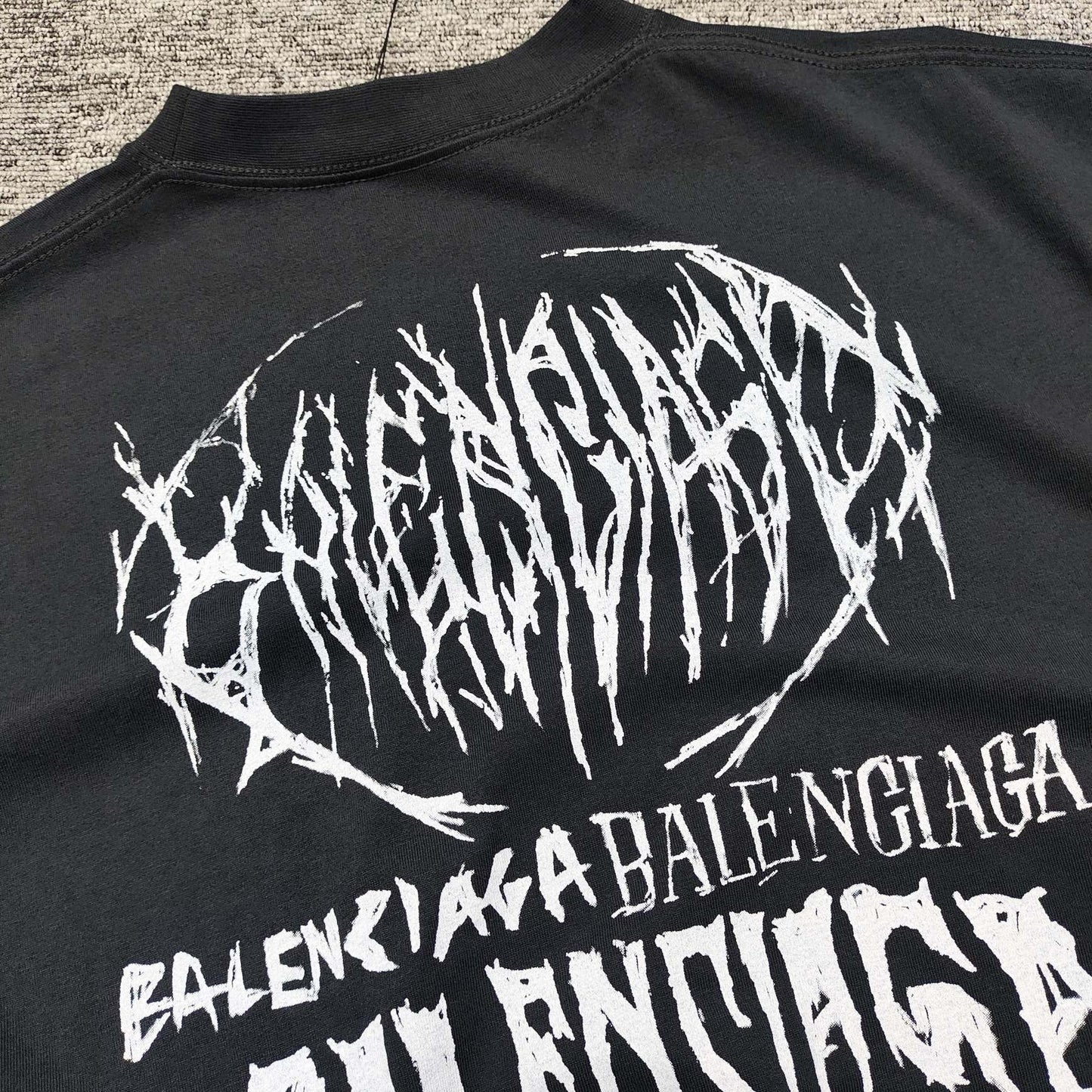 BALENCIAGA DIY METAL T-SHIRT LARGE FIT IN BLACK