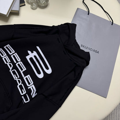 BALENCIAGA AI GENERATED HOODIE MEDIUM FIT IN BLACK