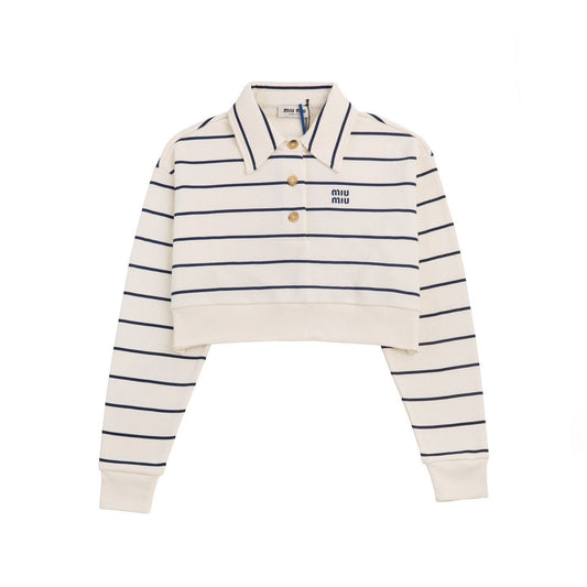 Miu Miu Cotton Fleece Polo Shirt