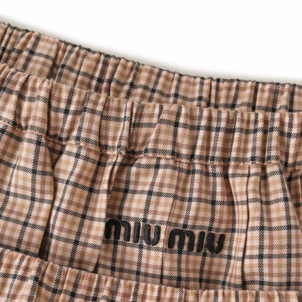 Miu Miu Checked Miniskirt