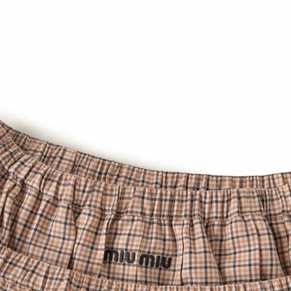 Miu Miu Checked Miniskirt