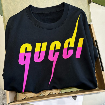 GUCCI  Cotton Logo Print Sweater