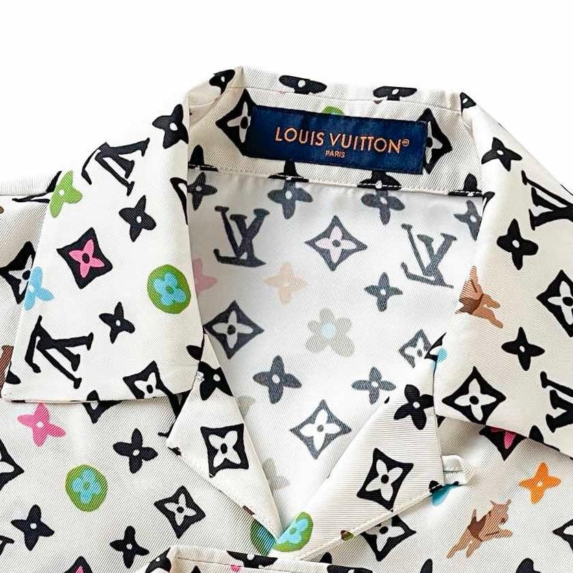 LOUIS VUITTON By Tyler, The Creator Monogram Printed Short-Sleeved Silk Shirt