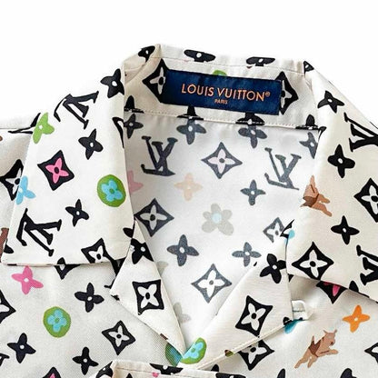 LOUIS VUITTON By Tyler, The Creator Monogram Printed Short-Sleeved Silk Shirt