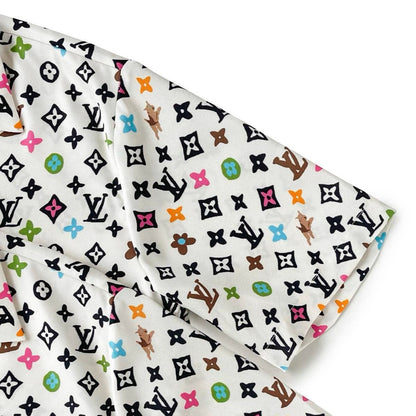 LOUIS VUITTON By Tyler, The Creator Monogram Printed Short-Sleeved Silk Shirt