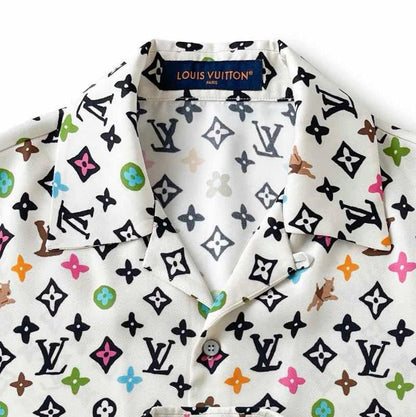 LOUIS VUITTON By Tyler, The Creator Monogram Printed Short-Sleeved Silk Shirt