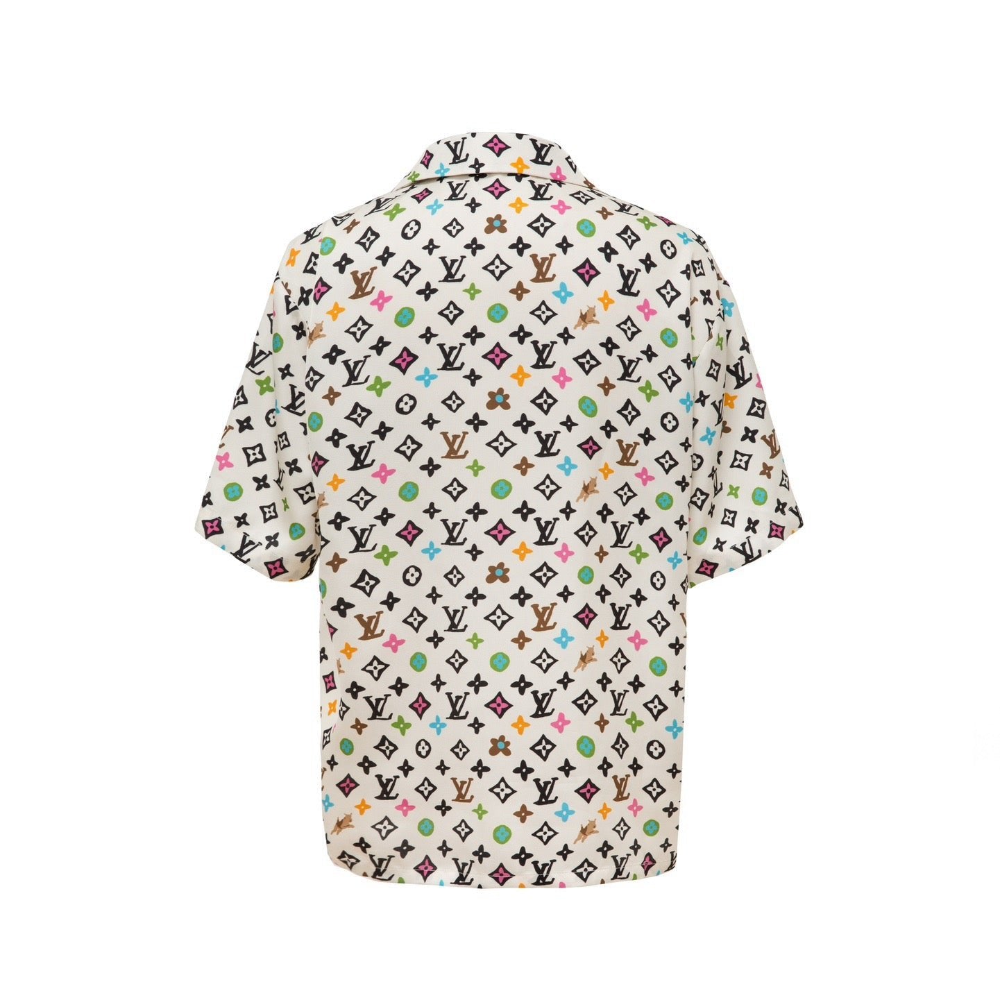 LOUIS VUITTON By Tyler, The Creator Monogram Printed Short-Sleeved Silk Shirt