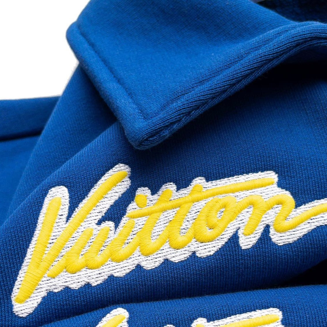 Louis Vuitton Virgil Half Zip Sweatshirt Blue