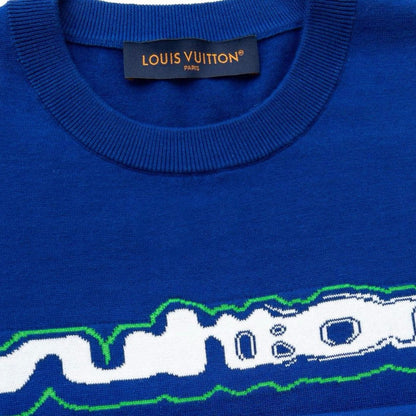 Louis Vuitton Short-Sleeved Cotton Intarsia Crewneck