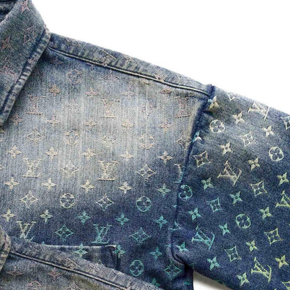 Louis Vuitton Rainbow Monogram Denim Short-Sleeved Shirt