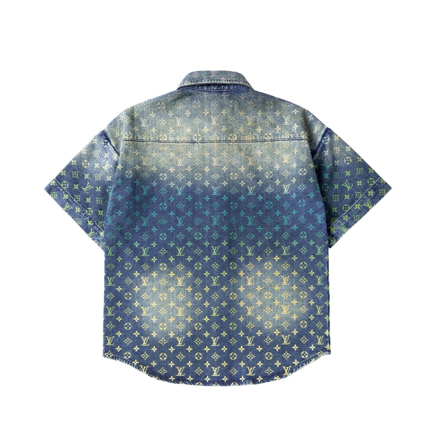 Louis Vuitton Rainbow Monogram Denim Short-Sleeved Shirt