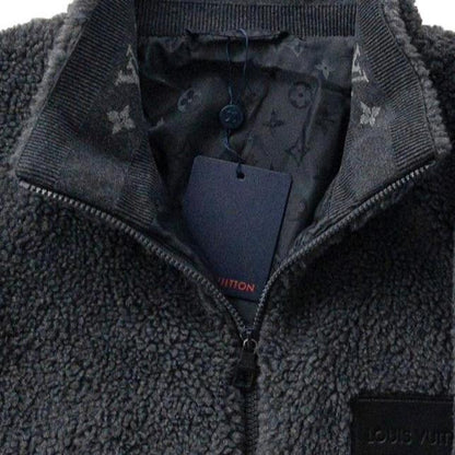 Louis Vuitton Leather Patch Fleece Blouson