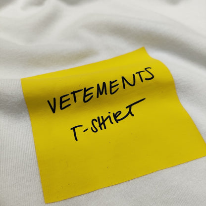 VETEMENTS White Sticker T-Shirt