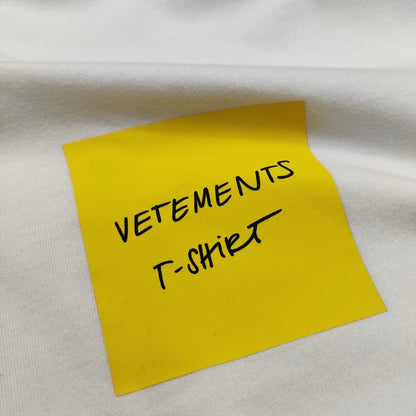 VETEMENTS White Sticker T-Shirt