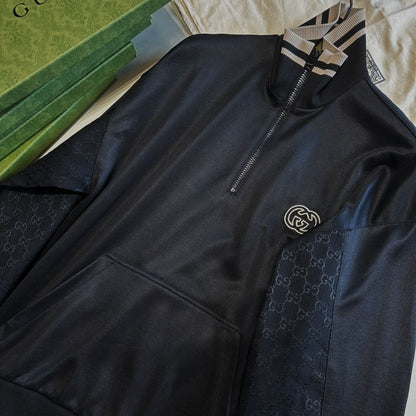 GUCCI TECHNICAL JERSEY HALF ZIP JACKET