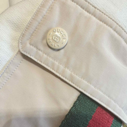 GUCCI COTTON JERSEY ZIP JACKET WITH WEB