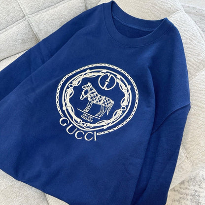 GUCCI COTTON JERSEY SWEATSHIRT WITH EMBROIDERY