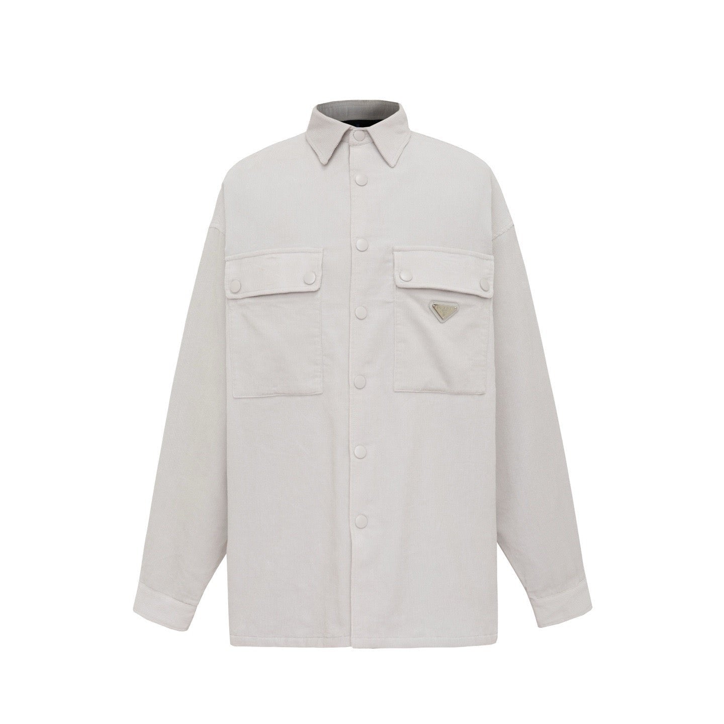 Prada Logo-Plaque Oversized Shirt