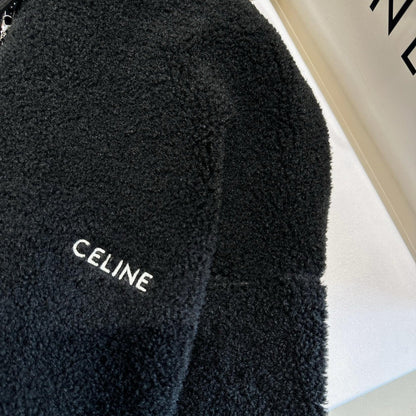 CELINE HOODED JACKET IN JERSEY FLEECE