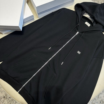 CELINE LOOSE TRIOMPHE HOODIE IN COTTON AND CASHMERE