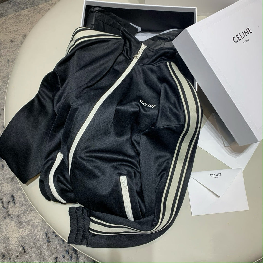 CELINE TRACKSUIT JACKET IN DOUBLE FACE JERSEY